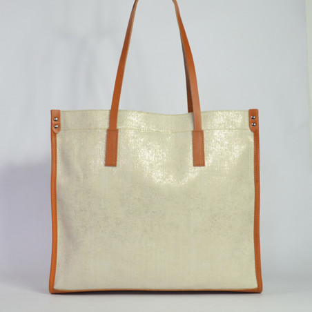 Berthille Shopping Bag Beige / Cognac
