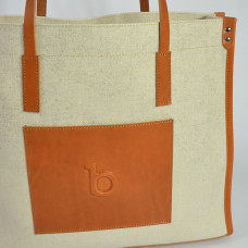 Berthille Shopping Bag Beige / Cognac