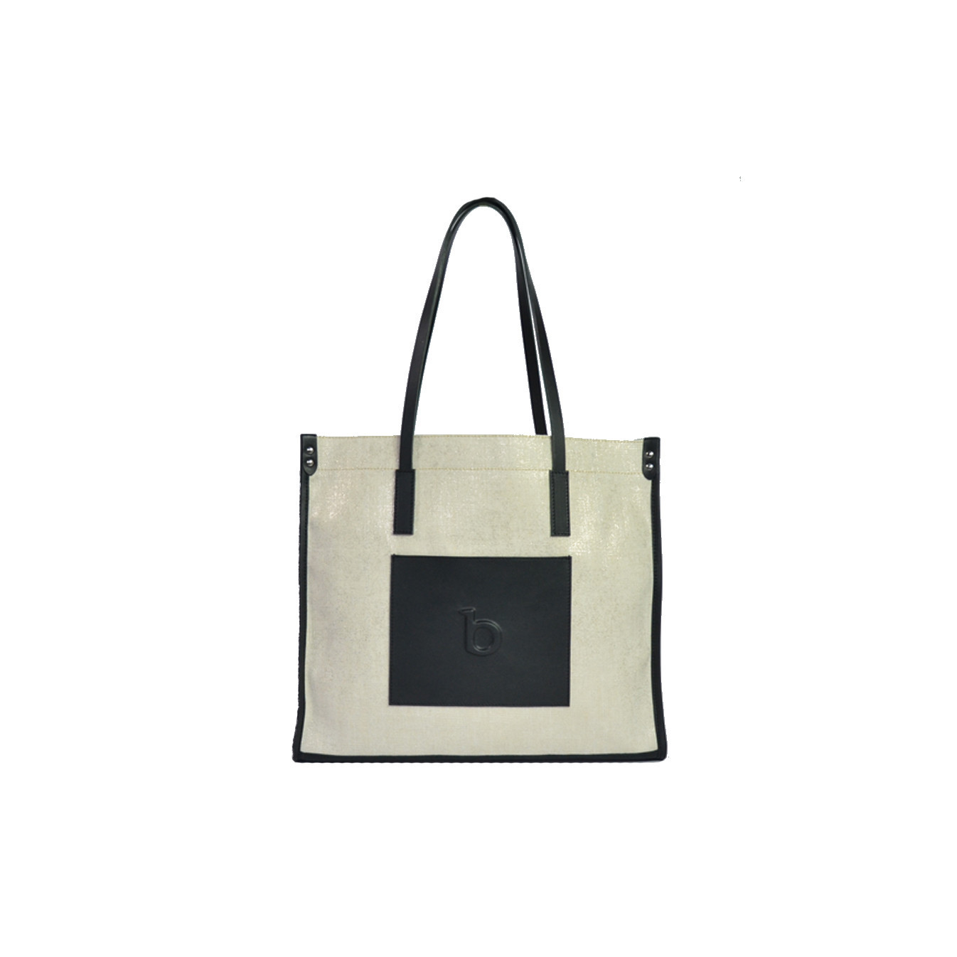 Berthille Shopping Bag Canvas Beige / Black