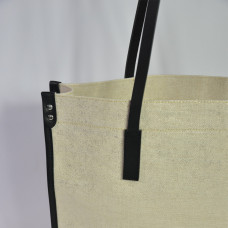 Berthille Shopping Bag Canvas Beige / Black