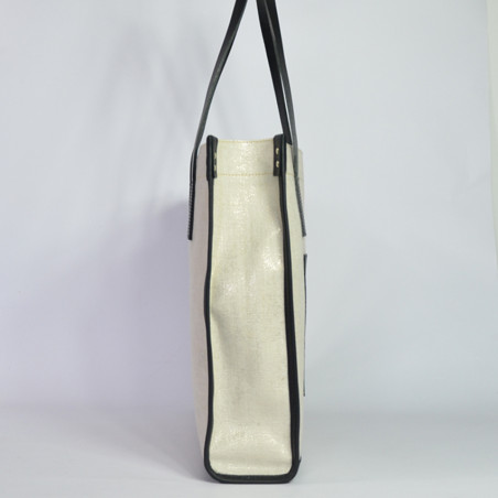 Berthille Shopping Bag Canvas Beige / Black