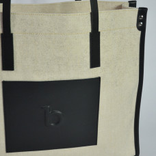 Berthille Shopping Bag Canvas Beige / Black