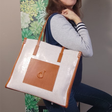 Berthille Shopping Bag Beige / Cognac