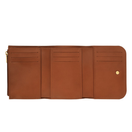 Longchamp Box-Trot portefeuille Cognac intérieur