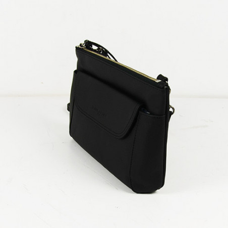 Lancaster Soft Vintage Nova Sac Pochette et  Porté Travers 578-24 Noir cote