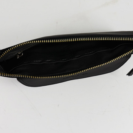 Lancaster Soft Vintage Nova Sac Pochette et  Porté Travers 578-24 Noir ouvert
