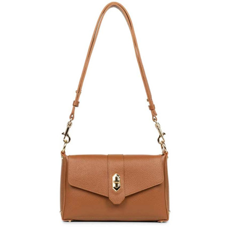 Lancaster Foulonné Double Sac Trotteur A Rabat 470-53 Camel In Orange