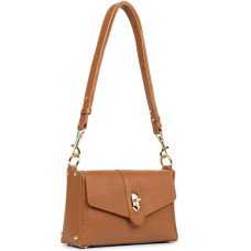Lancaster Foulonné Double Sac Trotteur A Rabat 470-53 Camel In Orange