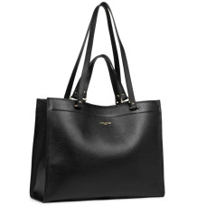 Lancaster Foulonne Double Tote Shoulder Bag 470-59 Black In Nude