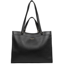 Lancaster Foulonne Double Tote Shoulder Bag 470-59 Black In Nude