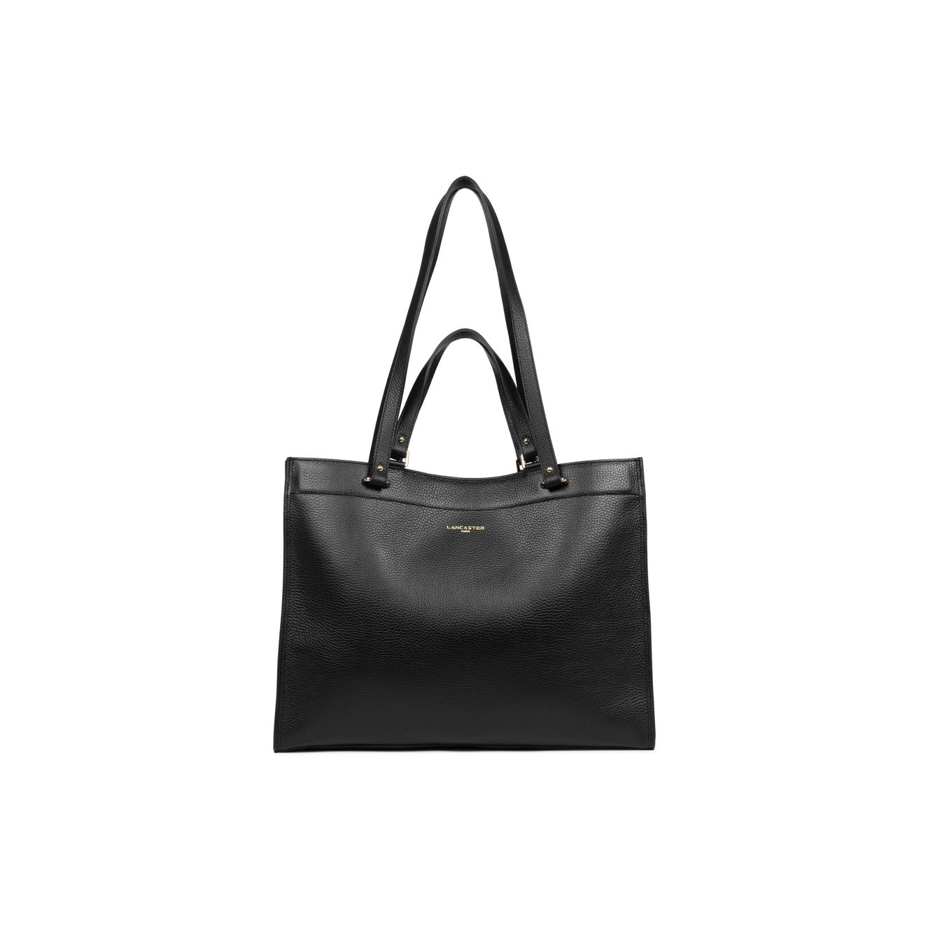 Lancaster Foulonne Double Tote Shoulder Bag 470-59 Black In Nude