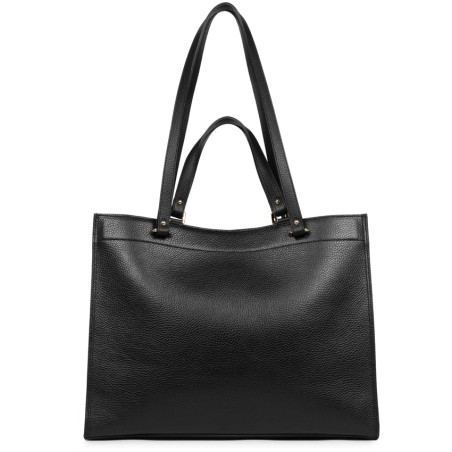 Lancaster Foulonne Double Tote Shoulder Bag 470-59 Black In Nude