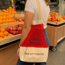 Shoppinette XL Provision Tote Bag Red Market