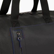 Le Tanneur Alexis 24h Travel Bag Black Leather