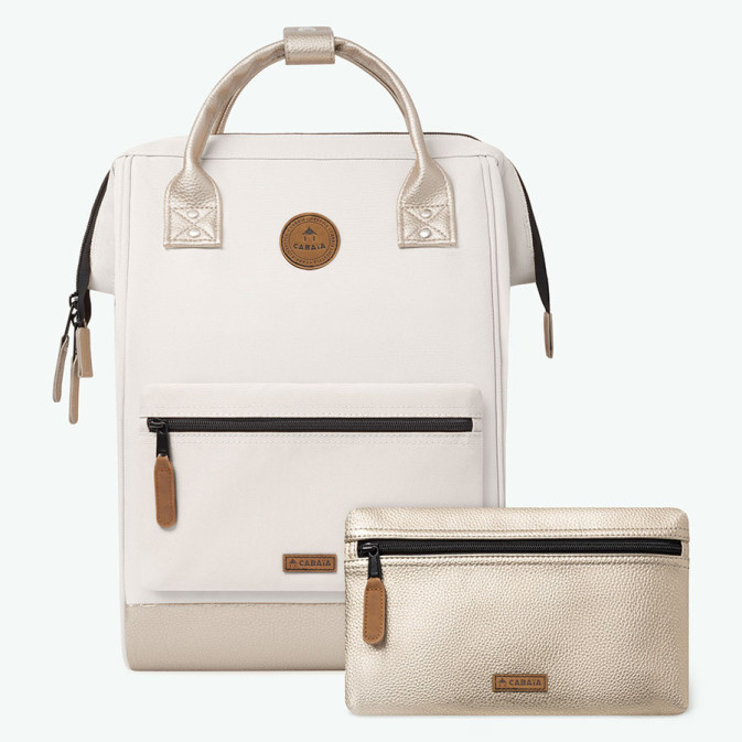 Cabaïa Medium Alger Backpack 13" White