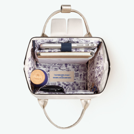 Cabaïa Medium Alger Backpack 13" White