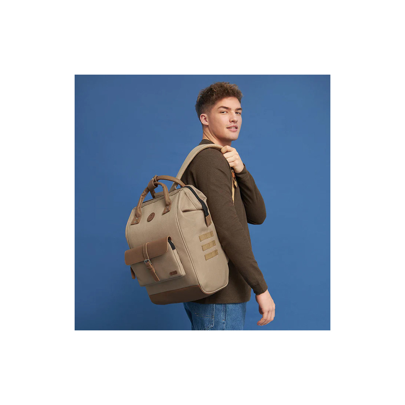 Kuala Lumpur Wide Cabaia 15" Backpack Beige