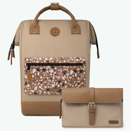 Kuala Lumpur Wide Cabaia 15" Backpack Beige