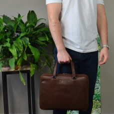 Ateliers Fourès Baroudeur Satchel Leather 37cm Ithaque F9515 Cognac