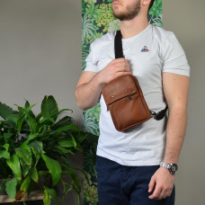 Ateliers Fourès Baroudeur Men's Leather Satchel Pallas F9169 Tawny