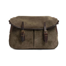 Navy Blue Musette Bag M Leather Suede Musk