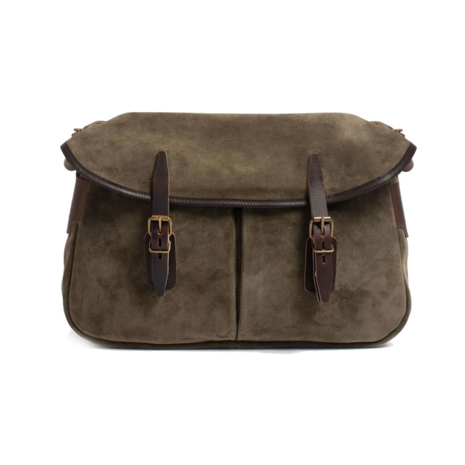 Navy Blue Musette Bag M Leather Suede Musk