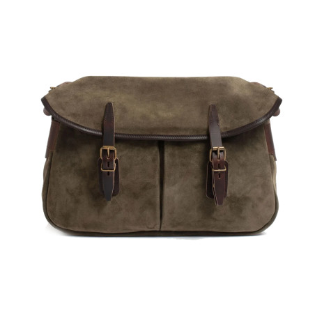 Navy Blue Musette Bag M Leather Suede Musk