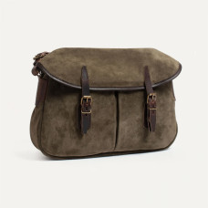 Navy Blue Musette Bag M Leather Suede Musk
