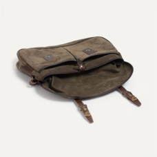 Navy Blue Musette Bag M Leather Suede Musk