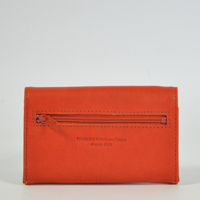 Ateliers Fourès Baroudeuse Coin Purse Articulated B27 Confite Orange