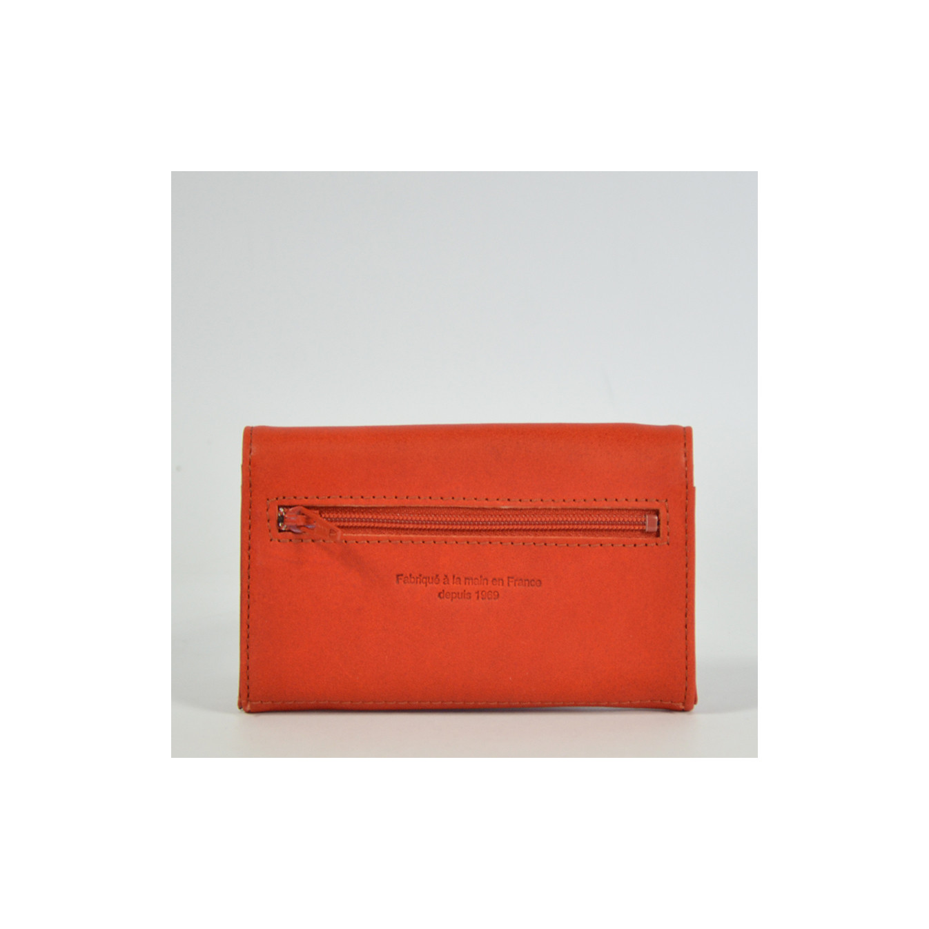 Ateliers Fourès Baroudeuse Coin Purse Articulated B27 Confite Orange
