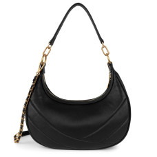 Lancaster Soft Quilted Hobo Bag 530-37 Black