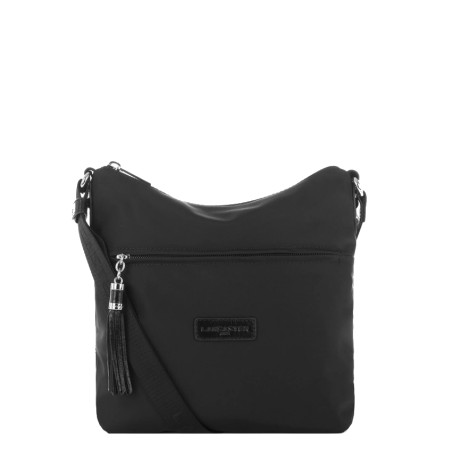 Lancaster Basic Pompon Crossbody Bag 514-37 Black