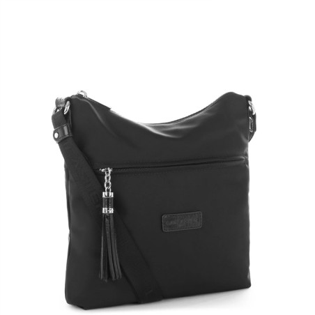 Lancaster Basic Pompon Crossbody Bag 514-37 Black