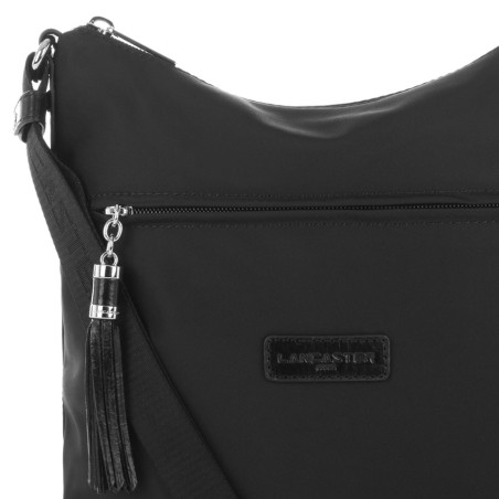 Lancaster Basic Pompon Crossbody Bag 514-37 Black