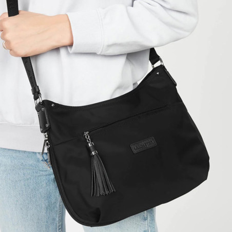 Lancaster Basic and Sport Tassel Crossbody Bag 514-38-Black