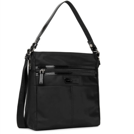 Lancaster Basic Verni Crossbody and Shoulder Bag 514-60 Black