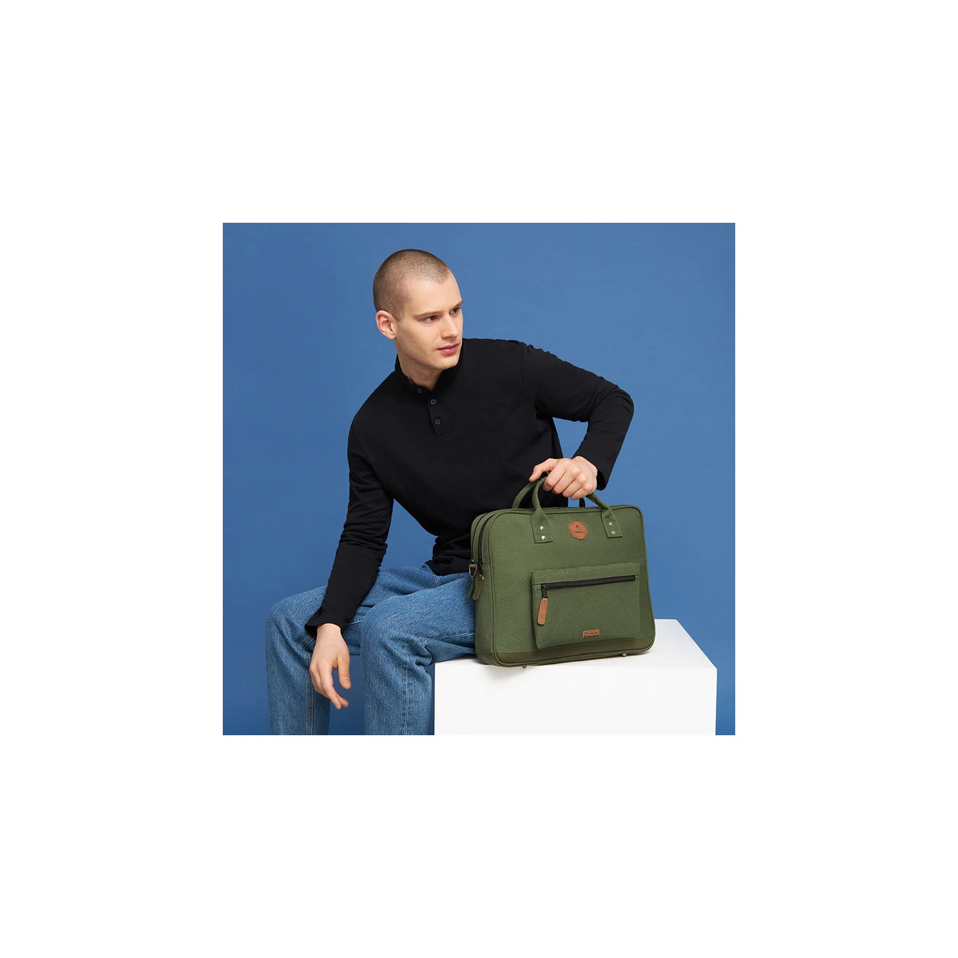 Cabaïa Messenger Seoul Sac Ordinateur 14" Kaki