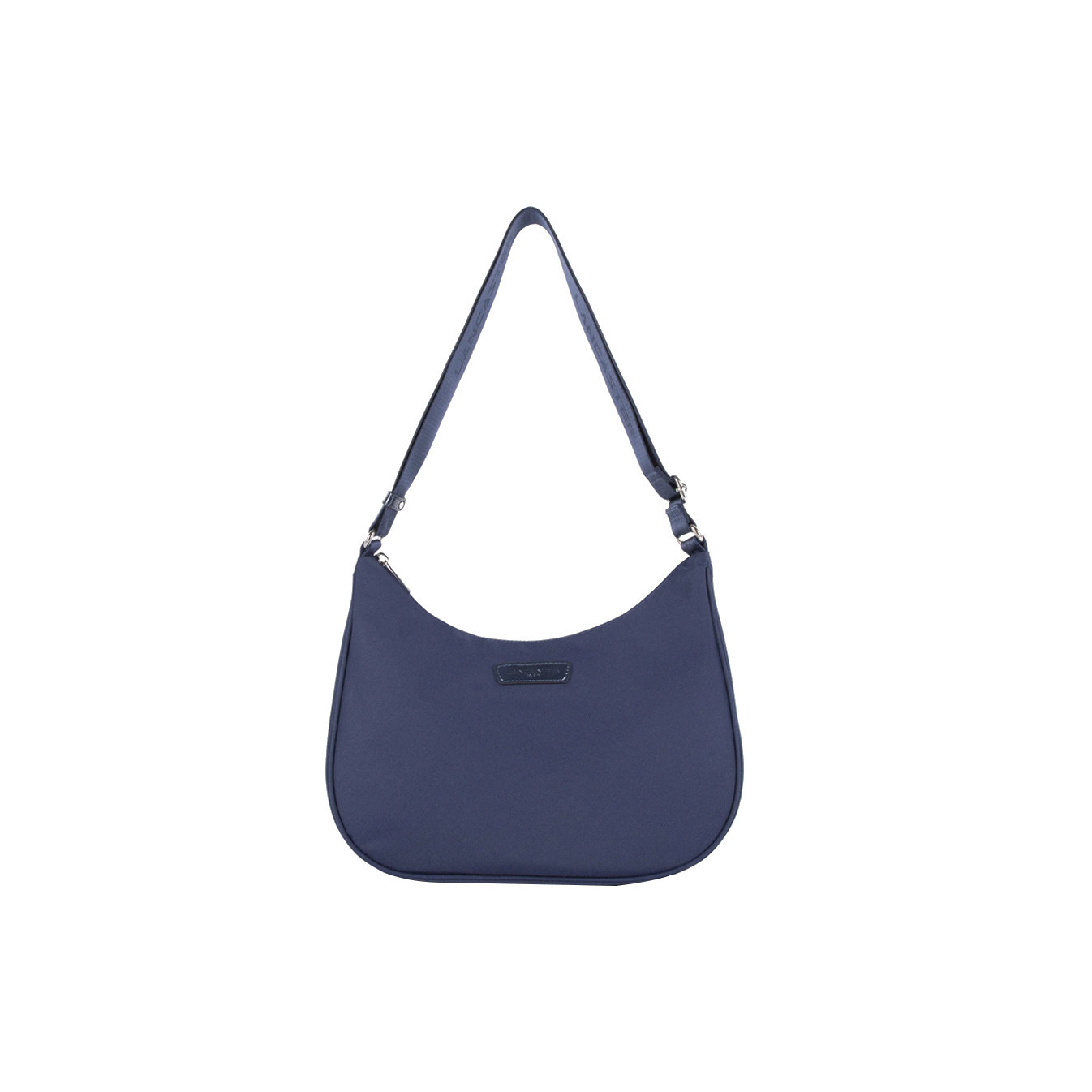 Lancaster Basic Verni Sac Porté Travers 510-40 Bleu foncé