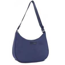 Lancaster Basic Verni Sac Porté Travers 510-40 Bleu foncé 3/4