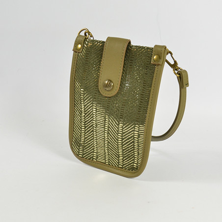 Le Voyage En Panier Pochette Smartphone Crillon Kaki cote