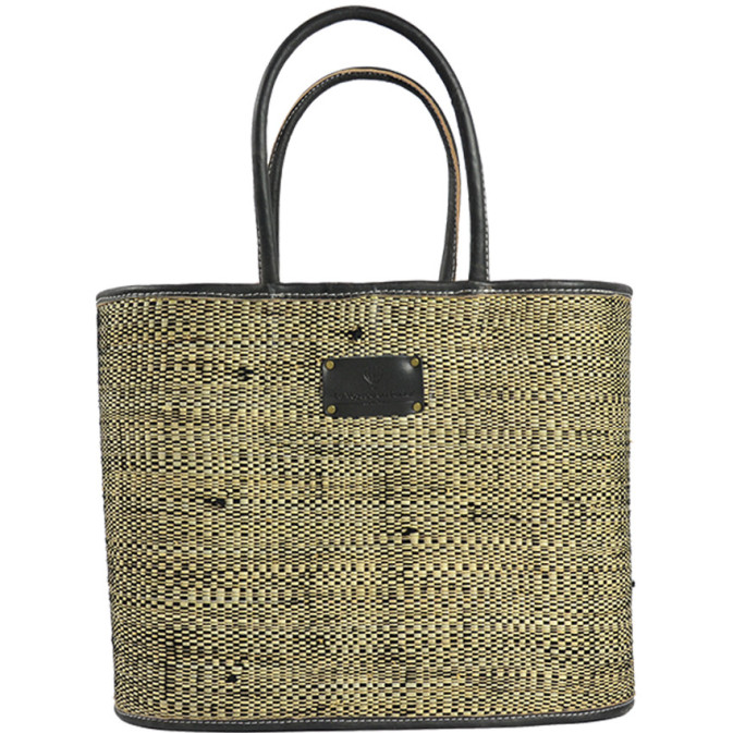 The Voyage in Basket Panupcy Jersey Recycled Black Tote