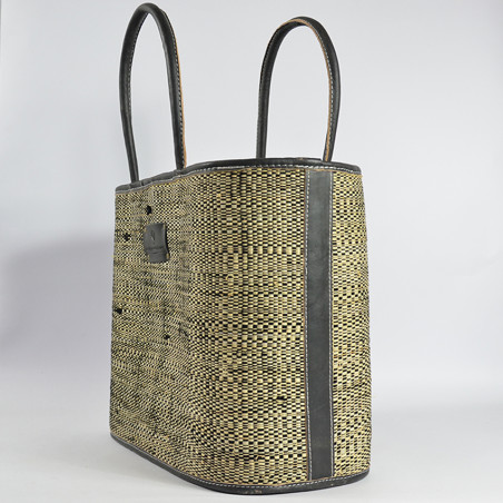 The Voyage in Basket Panupcy Jersey Recycled Black Tote