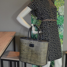 The Voyage in Basket Panupcy Jersey Recycled Black Tote