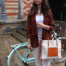 Berthille Shopping Bag Beige / Cognac