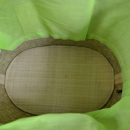Le Voyage en Panier Rabane Bonbon Cabas Anis interieur