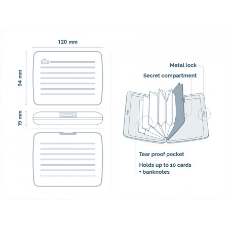 Ogon Smart Case Wallet V2 Large Sequoia Wood