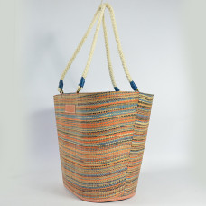 Le Voyage en Panier Rabane Bonbon Cabas Bleu cote