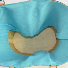 Le Voyage en Panier Rabane Bonbon Cabas Bleu ouvert