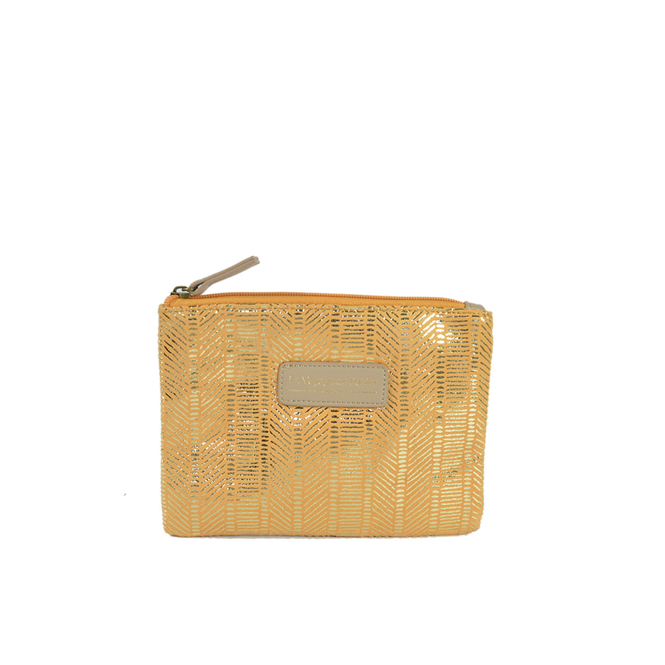 The Sheraton Basket Travel Pouch Bag Apricot